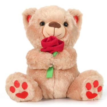 Imagem de Brinquedo de pelúcia Stuffed Animal Bear Dia dos Namorados 30 cm com r
