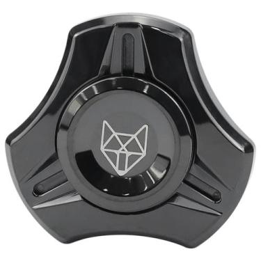 Imagem de Espelho de metal de aço inoxidável Fidget Spinner FREELOVE preto