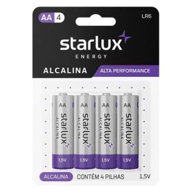 Imagem de Pilha Starlux Energy Alcalina AA 4 Unidades - Above