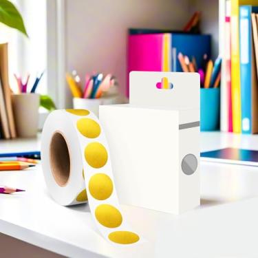 Imagem de Etiquetas adesivas circulares de 9,5 cm, adesivo dourado, 1000 adesivos adesivos redondos de codificação de cores, etiquetas de bolinhas de rolo para escritório e casa