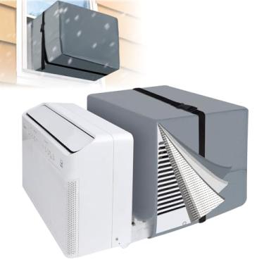 Imagem de Capas de ar condicionado para exterior 50.8 cm L x 35.6 cm A x 30.5 cm P compatível com Midea AC 8000/10000/120000 BTU, 3 camadas de isolamento de janelas AC para exterior compatível com unidade em