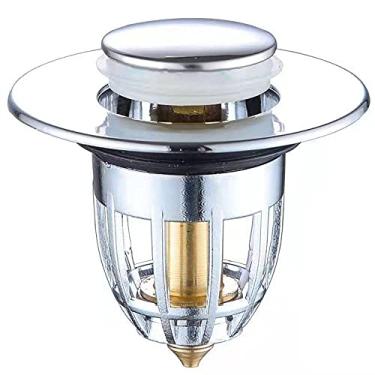 Imagem de Tampa universal de ralo de pia, fácil de instalar com cesta antientupimento para acessórios de cozinha e banheiro