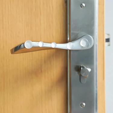 Imagem de 100 peças de partículas adesivas anticolisão para banheiro, armário, porta e janela, almofadas autoadesivas anticolisão, partículas à prova de som para móveis (transparentes)