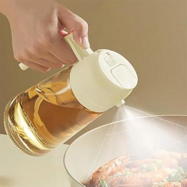 Imagem de Pulverizador de óleo para cozinhar, frasco dispensador de azeite de oliva de vidro de 470 ml, frascos de spray contínuo para cozinha com controle de porção para fritadeira a ar, churrasco, salada