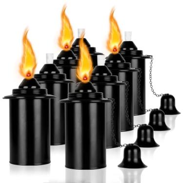 Imagem de Zhulerzil Vasilhas de substituição de tocha (340 g). Vasilhas recarregáveis para tocha de bambu, lata de combustível, tochas de mesa de citronela vasilha externa para decoração de jardim e pátio,