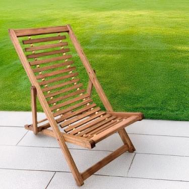 Imagem de Espreguiçadeira de Madeira e Fios de Aço Maju - DKADI DECOR