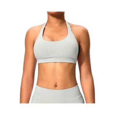 Imagem de Top De Ginástica Sem Costura Para Mulheres, Sutiã Esportivo Sem Costas