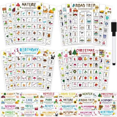 Imagem de Jogo familiar Hoolerry Scavenger Hunt Cards, pacote com 12 cartas