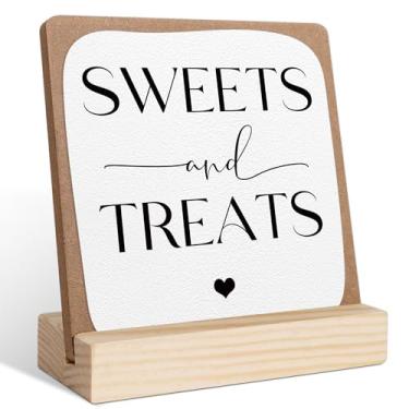 Imagem de Placa de mesa de doces e guloseimas, placas de casamento para cerimônia e recepção, centros de mesa de chá de panela para mesas, recepção de casamento, lembrancinhas de festa de chá de panela, placa