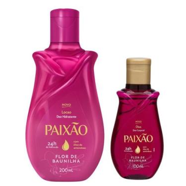 Imagem de Kit Paixão Hidratante 200ml e Óleo Corporal 100ml Flor de Baunilha com