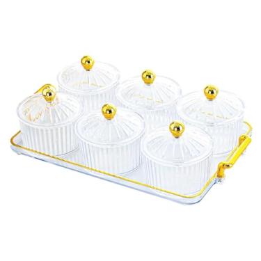 Imagem de Ｂｅｓｇａ Bandeja para Frutas Secas, Pote para Armazenamento de Alimentos Na Cozinha, Caixa Prática para Guardar Alimentos, Prato, Bandeja Dividida para Servir, 6 Grades, Tamanho real