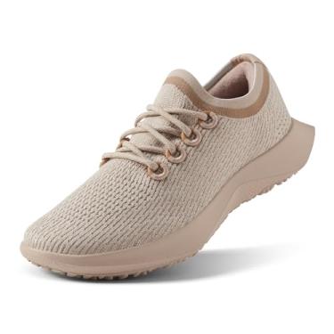 Imagem de Allbirds Tênis masculino Tree Dasher 2 Active, respirável, lavável à máquina, cadarço para caminhada, corrida e academia, Bege robusto (sola bege robusta), 40