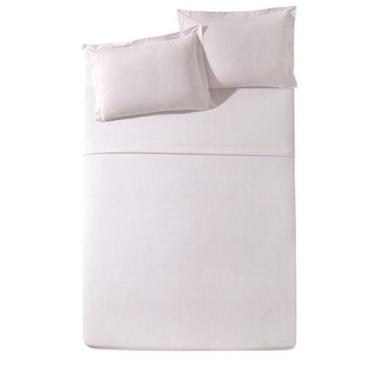 Imagem de Jogo de Cama Queen Döhler Uni Rosa 100% Algodão 180 fios 4 peças
