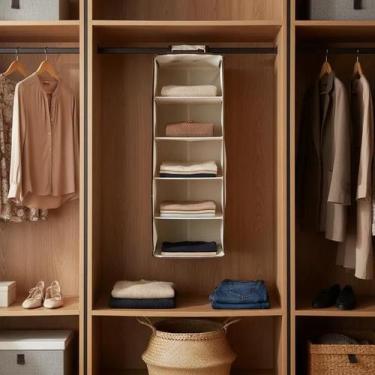 Imagem de Organizador Cabideiro Vertical OrganiBox de 92x30x28cm - organicanto