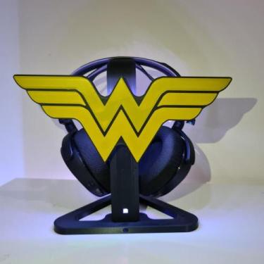 Imagem de Suporte Fone Ouvido Mesa Headset Gamer MARVEL MULHER MARAVILHA com e s
