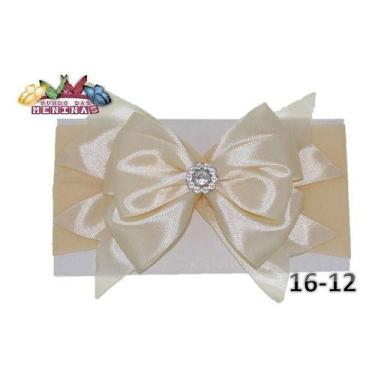 Imagem de 1 Faixa Cabelo Meia Seda Bebe Laços Headband  - Mundo das Meninas, Beg