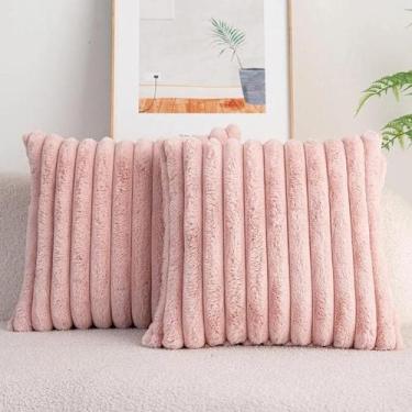 Imagem de Kit c/ 2 capas p/ almofada em pelucia wave soft 2 lados - 40x40 cm - S