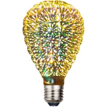 Imagem de Lâmpada de fogo de artifício 3D, lâmpada LED E27 AC 85-220V 4W G95 Retro Edison Starry para decoração de Natal (balão de ar quente)