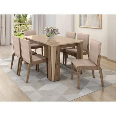 Imagem de Conjunto de Mesa com 6 Cadeiras Opera - Móveis Bechara