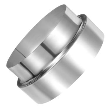 Imagem de PATIKIL Conector redutor de adaptador de exaustão de 16 cm ID para 14 cm OD, acoplador de duto redondo universal de tubo de fogão de aço inoxidável para aquecedores de água, fogões de madeira