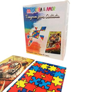 Imagem de Jogo Educativo Tangram Divertido Para autistas em MDF