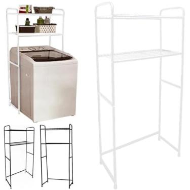 Imagem de Maxeb, Rack Estante Lavanderia Maquina de Lavar Branco Organizaçao Prateleira Aço Cortelux