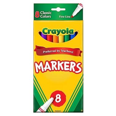 Imagem de Crayola Original Marker Set, Fine Tip, Assorted Classic Colors, Set of 8