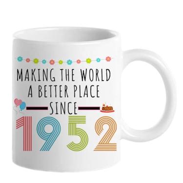 Imagem de Choinn 1952 Presentes de aniversário de 74 anos para mulheres e homens, presente de aniversário de 74 anos, caneca de café para mãe, pai, avó, vovô, ideias de presentes de aniversário de 74 anos, Dia