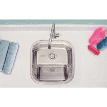 Imagem de Tanque De Encaixe Tramontina Hera 25 L Em Aço Inox Polido 40x40 Cm