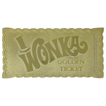 Imagem de Fanattik Bilhete dourado oficial Willy Wonka Edição Limitada - Réplica em escala 1:1 Willy Wonka colecionável - Apenas 5000 em todo o mundo - Presentes Willy Wonka