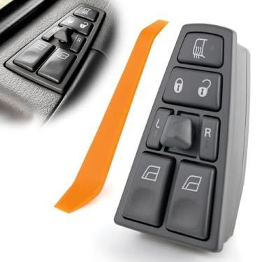 Imagem de Turvysen Interruptor de janela lateral do motorista compatível com Volvo VAH 2011-2015, VHD 2004-2015, VT 2004-2014, VNL 2004-2017, interruptor de controle de janela substitui 20752918 21354601