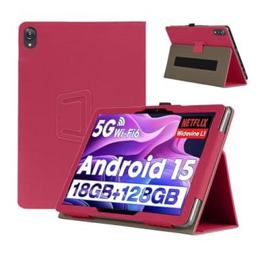 Imagem de Capa para tablet MENTUME K70 de 10,1 polegadas, capa para tablet KONXISA com adsorção magnética, capa protetora dobrável de couro PU com suporte para caneta, capa para tablet com proteção total de 360