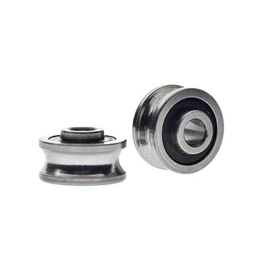 Imagem de Rolamento ranhurado SG15 Rolamentos de esferas de polia de aço Rolamento de rolo guia de trilho 5 * 17 * 8 * 9,75 mm 10 peças