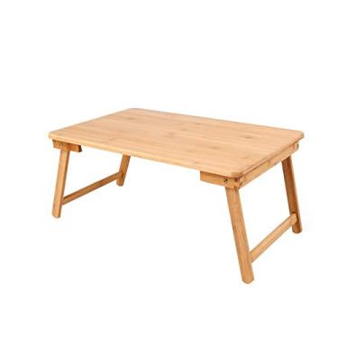 Imagem de Mesa lateral em forma de C mesa dobrável para computador de madeira maciça, mesa móvel portátil para estudante, disponível em quatro tamanhos sobre mesa de cama (tamanho: 74 x 45 cm) (50 x 30 cm)