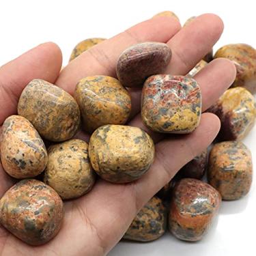 Imagem de URMIBDAI Cheio de textura 200 g cristal jaspe amarelo natural tumbled granel pedras preciosas pedras preciosas decoração de jardim de aquário cru