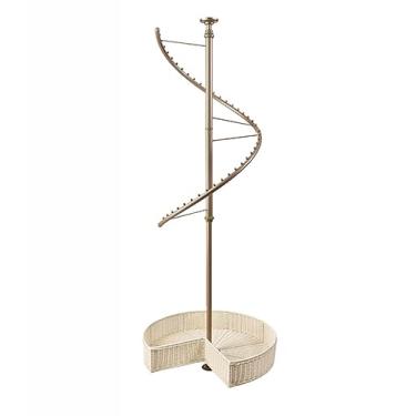 Imagem de Rack de armazenamento de guarda-roupa, suporte giratório para panos de chão, prateleira de organização multifuncional (ouro H183)