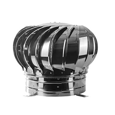 Imagem de ZDJZMGZ Tampas de chaminé de lareira, capa giratória de chaminé, ventilador de turbina de telhado, aço inoxidável 304, impermeável, à prova de vento, melhora o ar interno, fácil de instalar