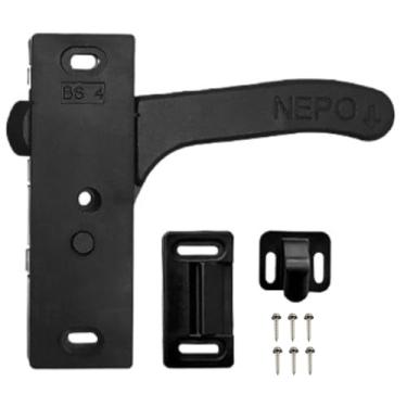 Imagem de Maçaneta de trava de porta de trailer de liga de zinco – Substituição de fechadura de tela de trailer de trailer, compatível com a maioria dos trailers de viagem e motorhomes-universal para mãos