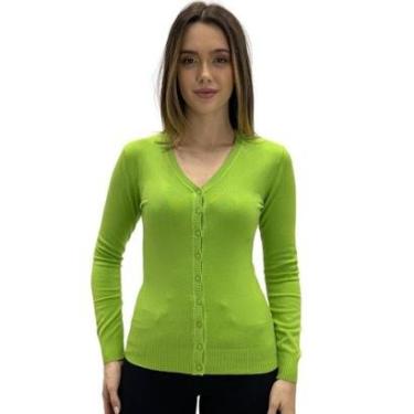 Imagem de Casaco Dunialin Cardigan com Botão Feminino-Feminino