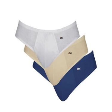 Imagem de Kit/3 Cueca Slip Zorba 0791 Masculina Básica Algodão T. P/GG, GG, 245,