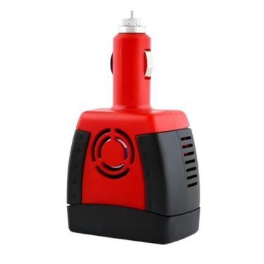 Imagem de Genérico Conversor Inversor Tomada Veicular para Elétrica, Vermelho e Preto, Adaptador Universal, Fonte de Alimentação CA