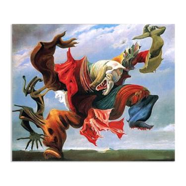Imagem de Pôster Max Ernst L'Ange du foyer Reproduções de pinturas famosas Surrealismo Arte de parede Tela Max Ernst Decoração de parede para presentes de sala de estar 50 x 40 cm (20 x 16 polegadas) sem