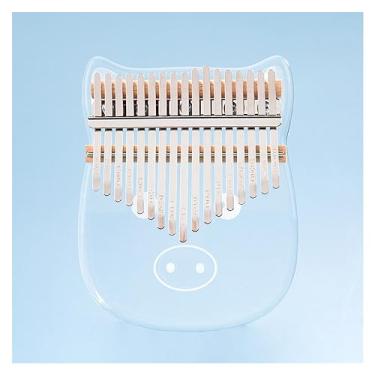 Imagem de Piano de polegar acrílico transparente kalimba 17 teclas kalimba dedo piano instrumento iniciante (cor: 04)