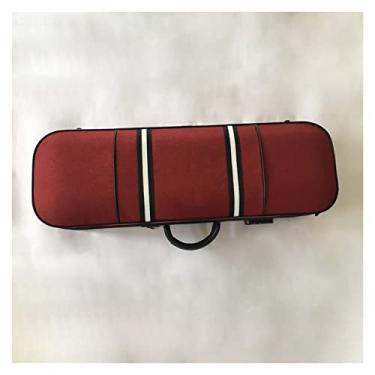 Imagem de Estojo De Violino Vermelho Forte E Resistente Tamanho 4/4 Higrômetro Embutido Portátil Caixa De Violino Durável Tamanho Completo Estojo de Violino