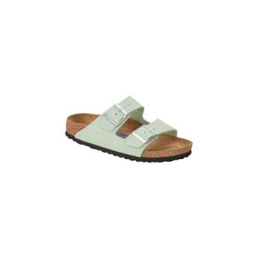Imagem de Birkenstock Arizona Sandália macia de couro nobuck, Matcha, 41