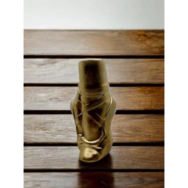 Imagem de Vaso decorativo dourado para sapatos de balé, suporte de flor de gesso, decoração de casa minimalista moderna (dourado)