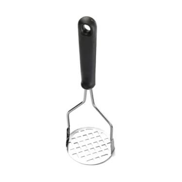 Imagem de Amassador de Batatas, Feijão e Legumes em Aço Inox 26cm – Espremedor Manual Multiuso, Cabo Ergonômico, Ideal para Purê, Inoxidável, Premium e Resistente