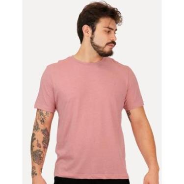 Imagem de Camiseta VR Masculina Regular Linen Basica Rosa Mescla-Masculino