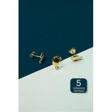Imagem de Base de Brinco Gota Ouro 5 Milésimos - 01 Par de Bijuterias - no-brand