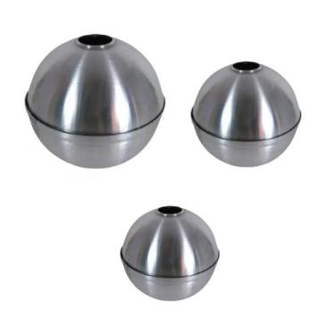 Imagem de Kit 3 Formas Molde Redondo Bola Velas Artesanais Alumínio - Global
